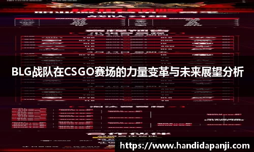 BLG战队在CSGO赛场的力量变革与未来展望分析